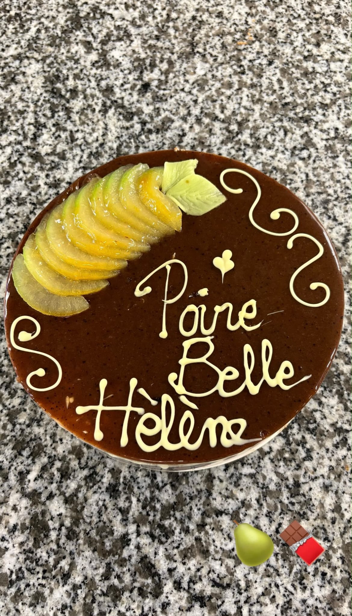 Entremet Poire Belle Hélène